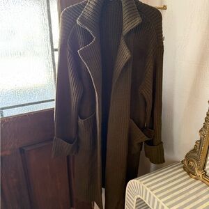 Cozy WeWoreWhat Olive Knit Cardigan